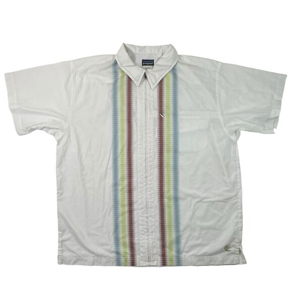 Patagonia Other - Patagonia Sidebum Mens XL White Short Sleeve Zip Up Shirt